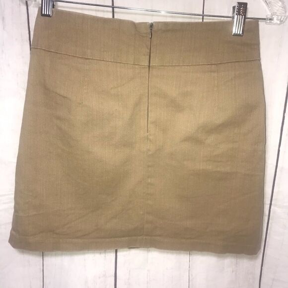 213 Zipper Skirt| Tan| Size: Large - Picture 9 of 10